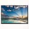 Designart - Moving Clouds Over Lake - Landscape Photo Canvas Art Print in Black Frame